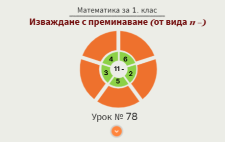 Самоподготовка № 78. Изваждане с преминаване (от вида 11 -)